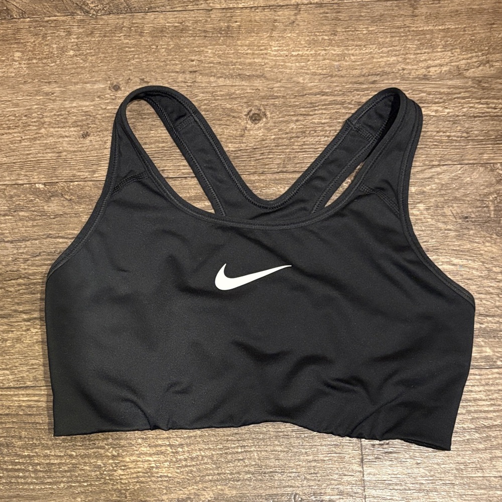 Nike Women's Black and White Sports Bra size medium